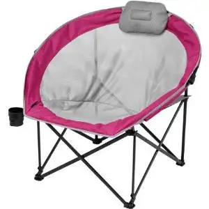 Ozark Trail Steel Frame Oversized Cozy Camp Chair, Red
