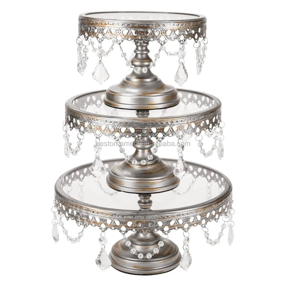 Glass Cake Stand White Iron And Glass Cake Stand For Wedding Party