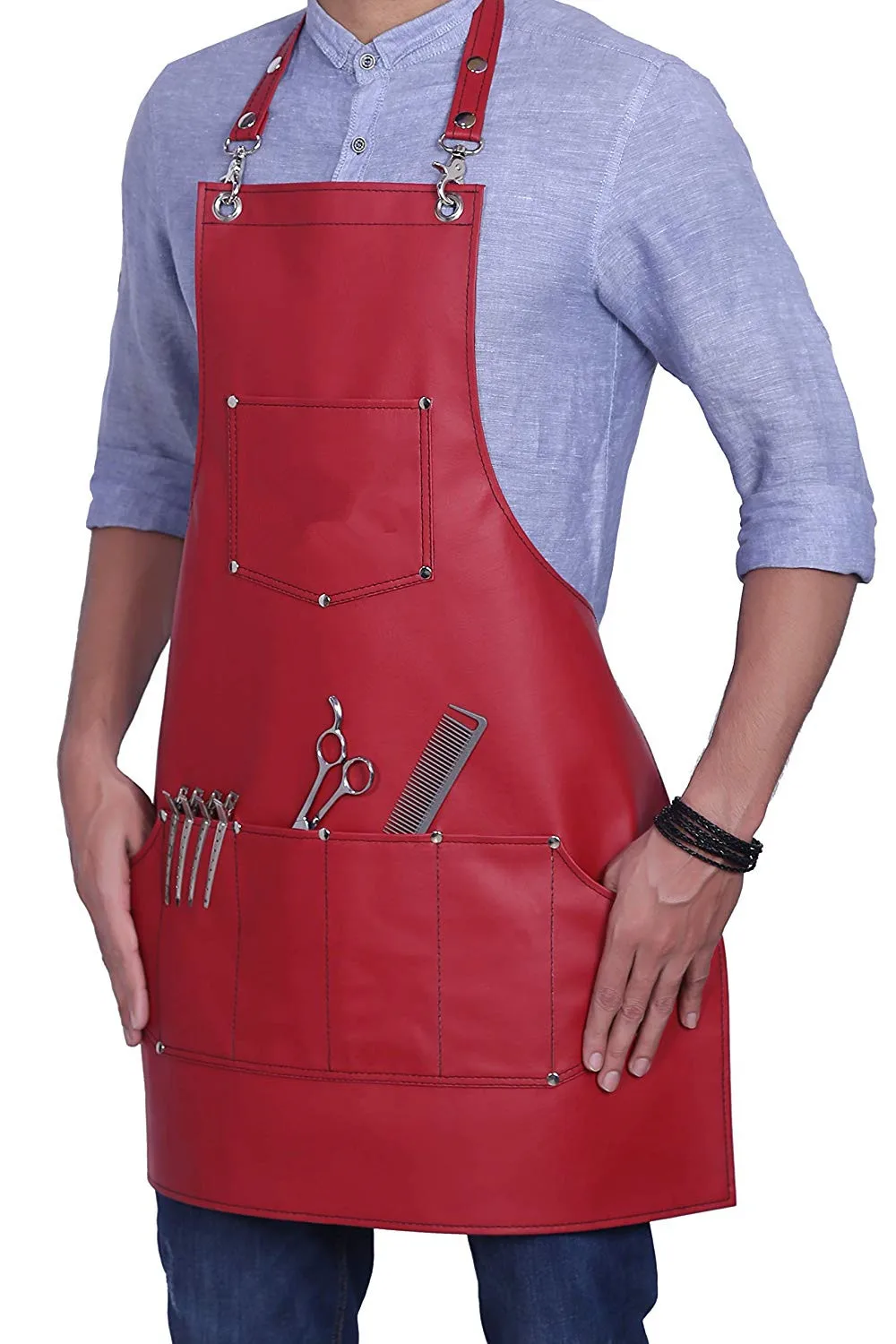 专业理发理发理发师海角皮革围裙沙龙发型师