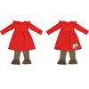 Best selling kids clothes long sleeves red dress striped ruffle legging infant, toddler, children Christmas baby girl clothing