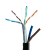 Kingmaking high quality indoor Cat5e 24awg copper Internet cable with 2C copper power wires 305M/Roll