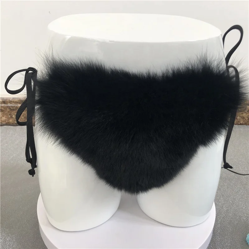 2019 New Fashion Sexy Style Real Black Fox Fur Bra For Women Buy Fur