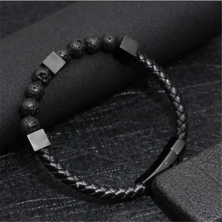 2018 New Arrival Natural Bead Stone With 316 Stainless Steel Buckle And ...