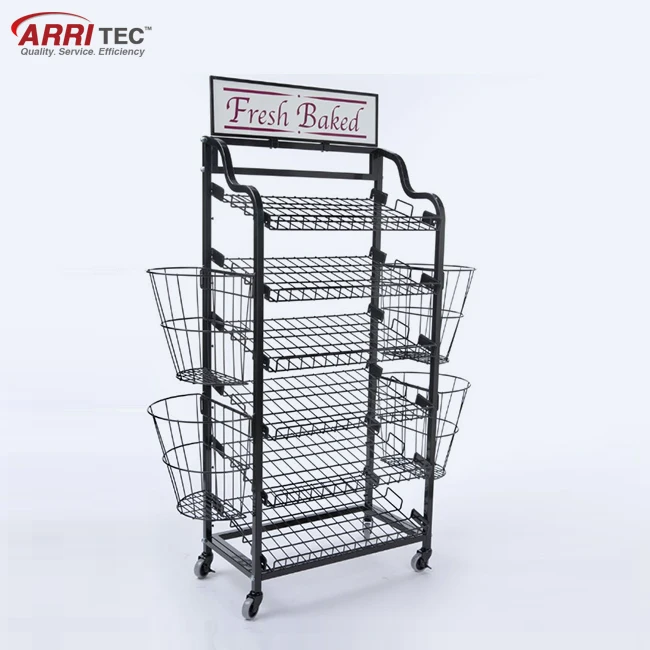 Supermarket Promotional Bulk Metal Display Rack Supermarket Shelf