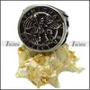 Holy Jewelry Silver Battle Angel ST. MICHAEL PROTECT US words Signet Ring with Cross Pattern