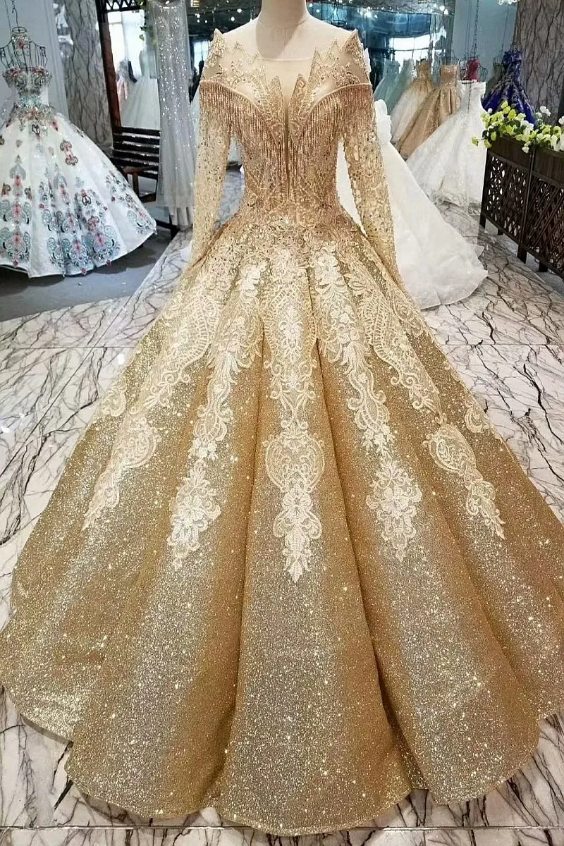 Luxus Off Schulter Ausschnitt Mit Langen Armeln Gold Spitze Glanzenden Tull Ballkleid Islamischen Muslimischen Braut Hochzeit Kleid In Dubai Neueste Buy Brautkleider In Dubai Neueste Islamischen Hochzeit Kleid In Dubai Dubai Muslimischen Braut