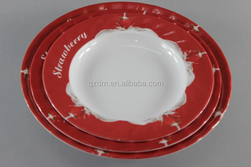 8-9-10inch Melamine Wave Suop Plate Plastic Deep Plate Sets