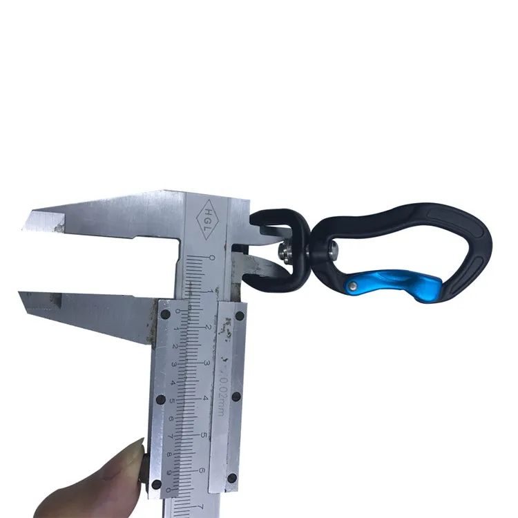 4KN Carabiner Spring Aluminum 7075 Dog Leash Swivel Carabiner Black Webbing Metal Swivel Eye Bolt Snap Hooks