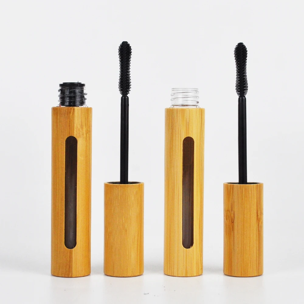 Empty Mascara Container Tube Packaging 6ml Bamboo Wooden Mascara Tube
