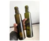 Round light green 250ml cooking oil packaging amber olive oil bottle with plastic leaking- proof inner