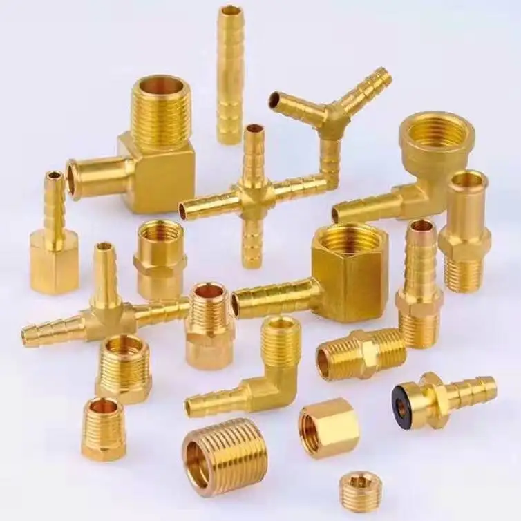 Hydraulic Equal Cross Type  Brass pipe compression  Fitting