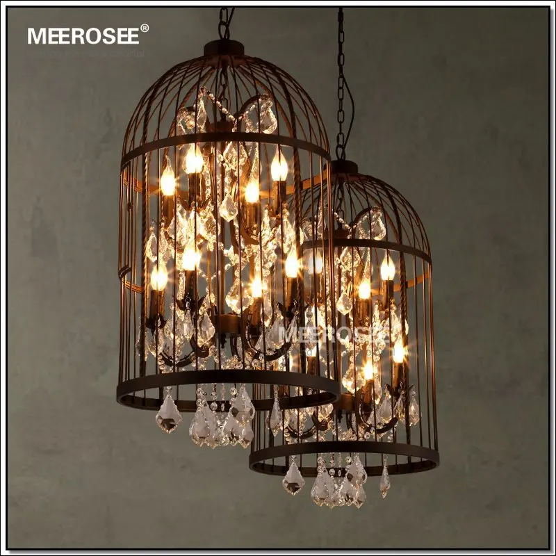 Vine Wrought Iron Birdcage Chandelier With Crystal Beads Md2532 Vine Wrought Iron Birdcage Chandelier With Crystal Beads Md2532