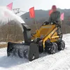 Mini skid steer tracked snow vehicle machines for cleaning snow
