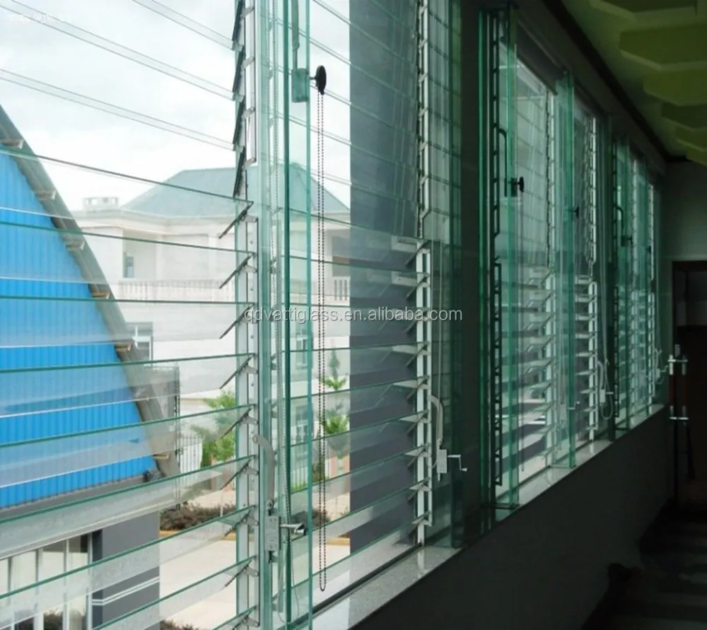 Price Of Glass Louvre /frameless Glass Louvre Windows / Exterior Window