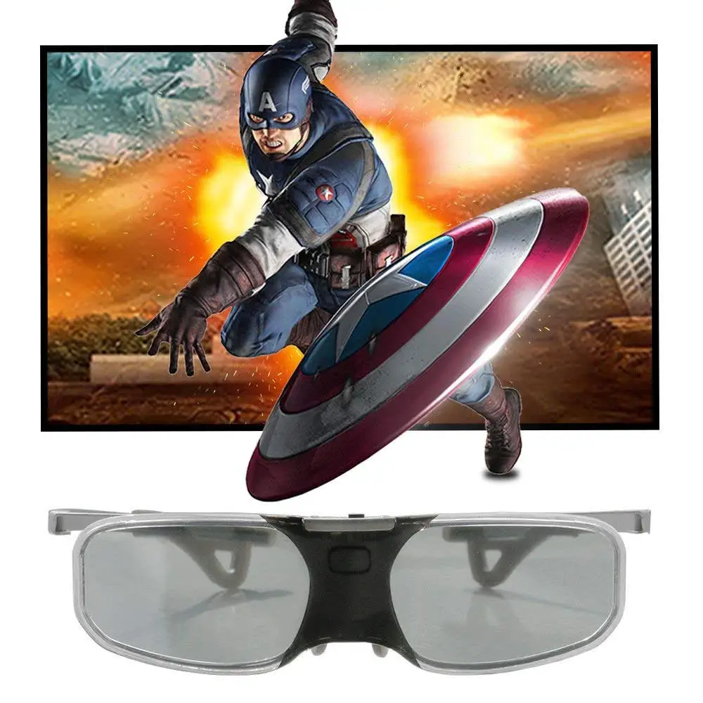 FidgetFidget 3D Active Shutter Glasses Bluetooth Universal for Epson 3D TV USB Rechargeable