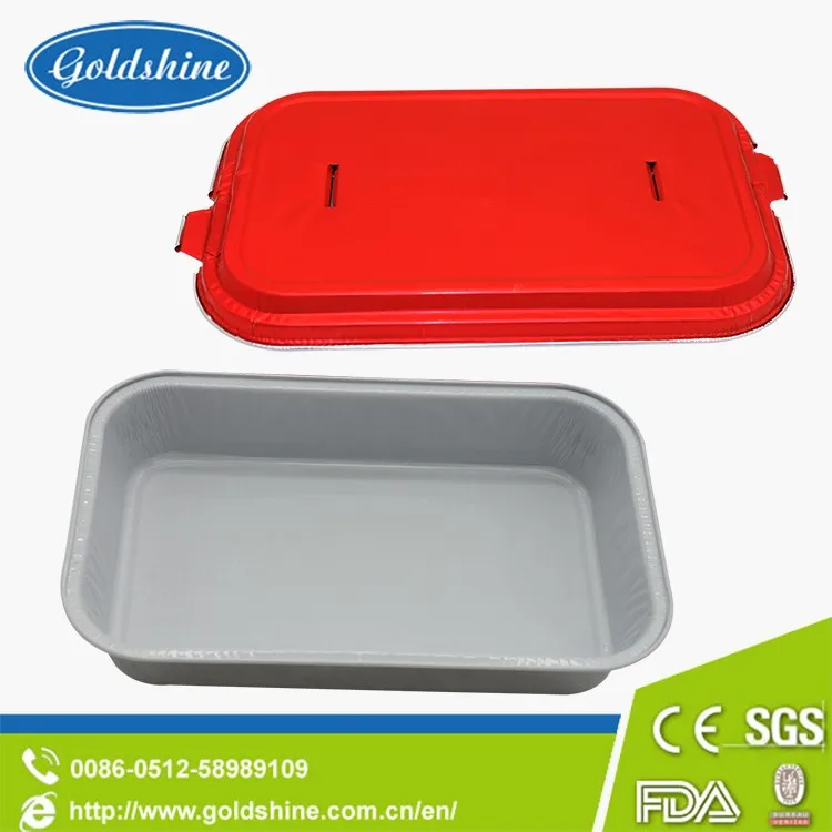Disposable Airline Aluminium Foil Casserole Bowl Container With Lid