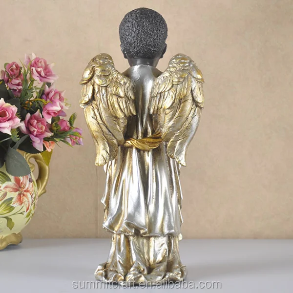 Resin Praying Black Angel Statues Boy Angel Figurines Wholesale Buy