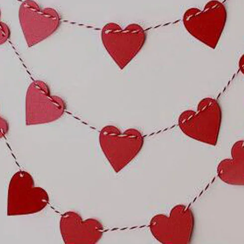 heart garland paper