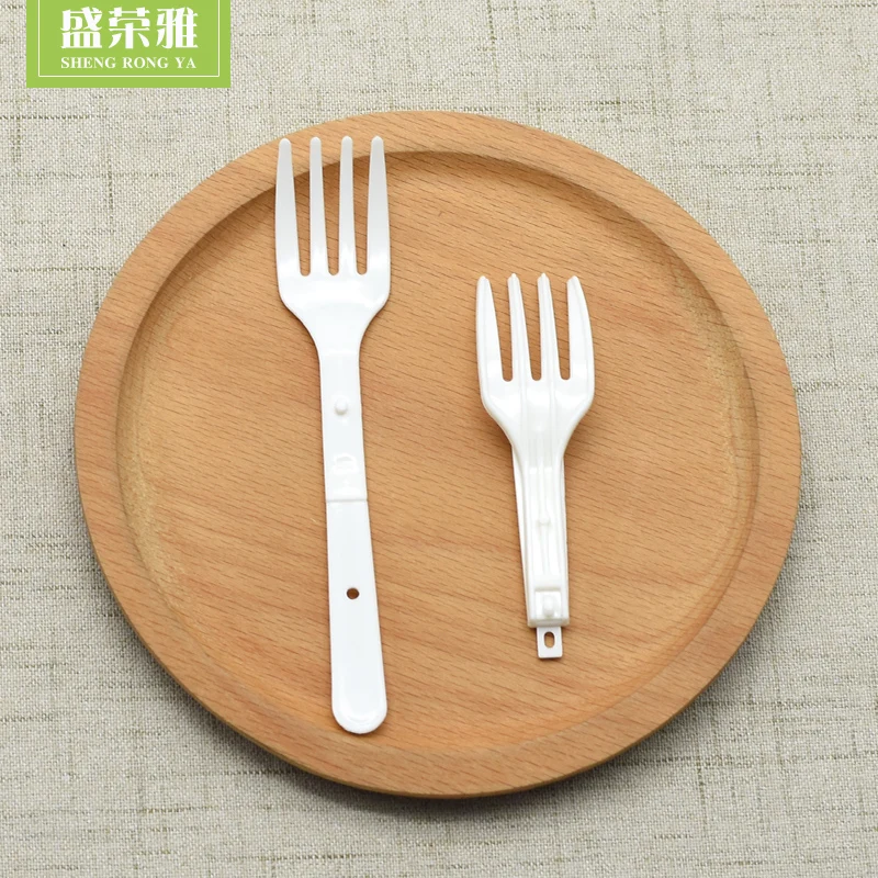 White Folding Plastic Fork 120mm In Pe Bag Buy Folding Fork,Folding