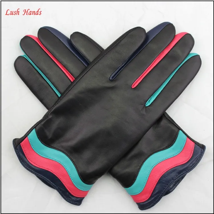 Merry christmas and new year girl and ladies gift leather gloves
