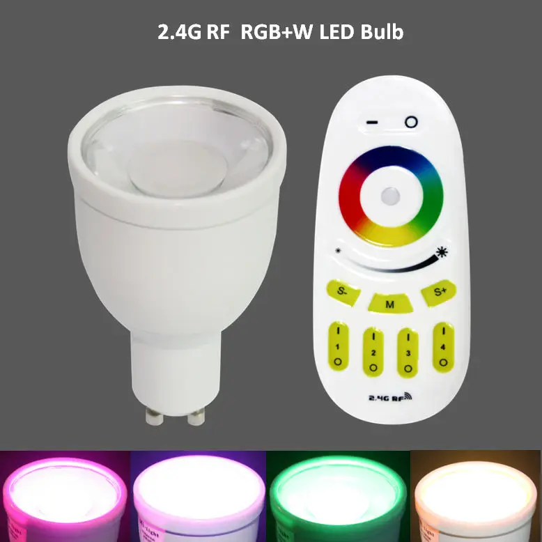 LIGHTEU 5W 490LM GU10 fut018 bombilla LED WiFi RGB Color Original de Mi-Light® bombilla que cambia de color 5.00 watts 5 W blanco cálido GU10 regulable con mando a distancia 