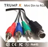 8pin 7 Pin 10pin Mini Din To RGB Cable Mini Din AV Cable