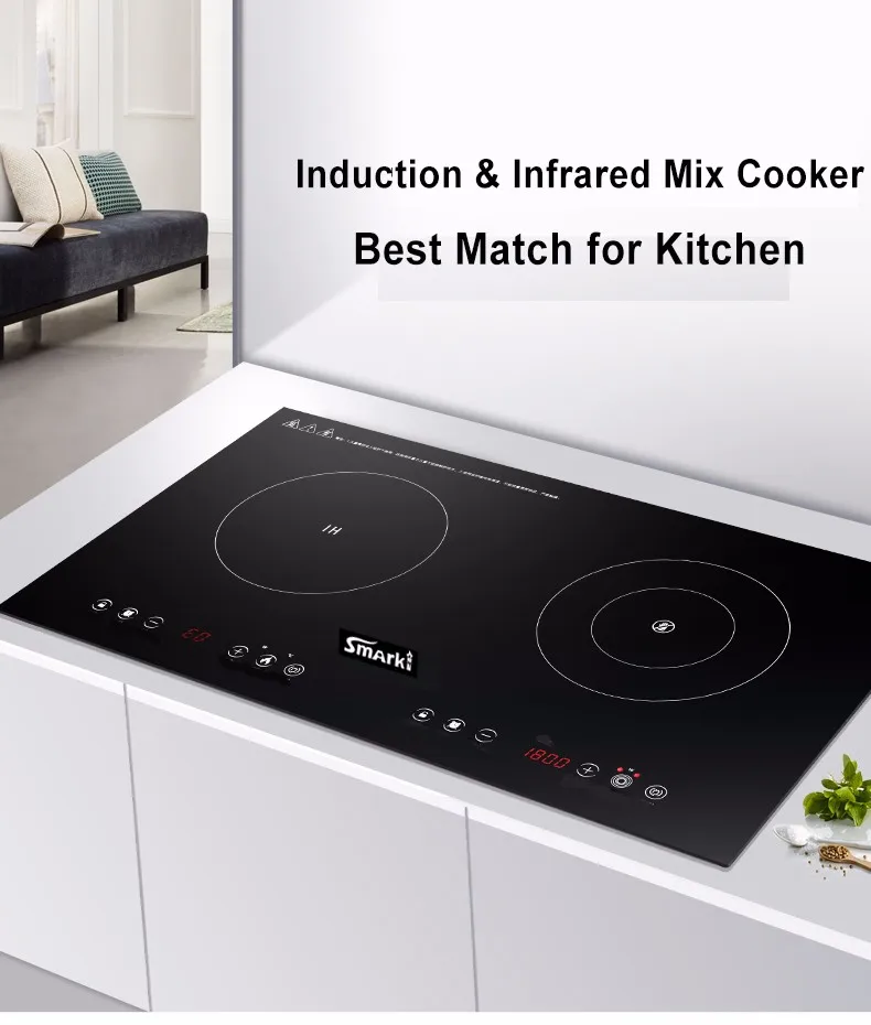 3600w Double Induction Cooktop Electric Touch Control Cooker - Buy ...