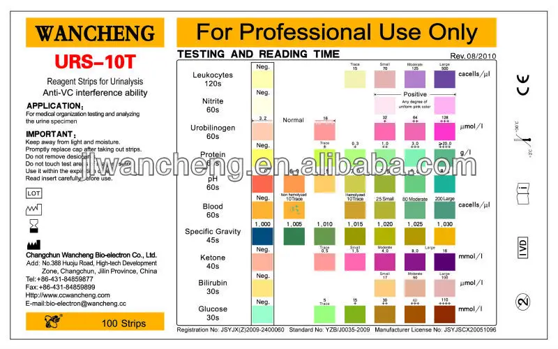 Siemens Urine Test Strips Results Chart