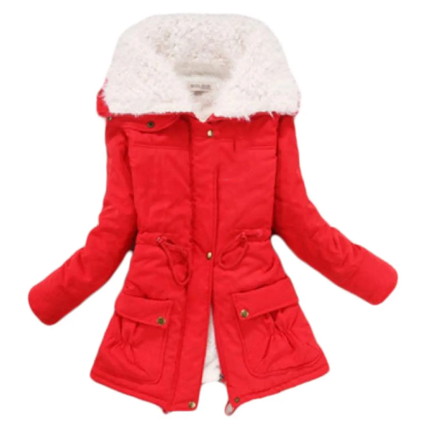 Красные теплые зимние куртки