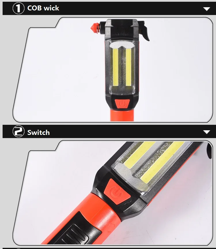 Smilingshark COB 5W USB rechargeable portable magnetic inspection work light Emergency work light
