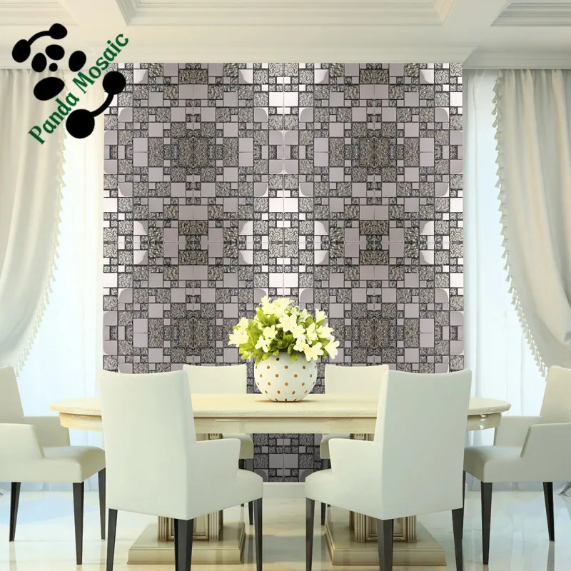 Mb Smp22 Decorative Silver Glass Mosaic Mix Stainless Steel Mosaic Tile Silver Kitchen Backsplash Tile Buy Silver Kitchen Backsplash Tile Stainless Steel Mosaic Tile Silver Glass Mosaic Product On Alibaba Com