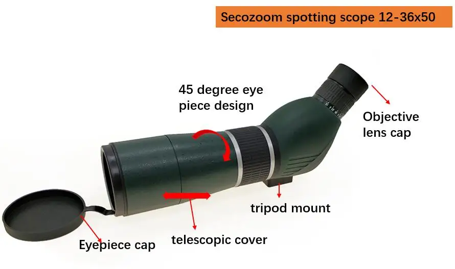 Secozoom 1236x50 Military Long Range Spotting Scope With Telescopic