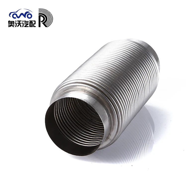 Auto Car Exhaust Stainless Steel Exhaust Flexible Pipe With Nipples