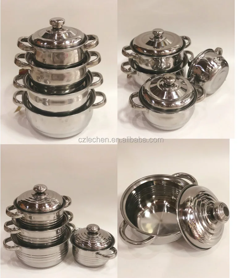 Africa Stainless Steel Cookware Sets Pot Sets Casserole Soup Pot Set