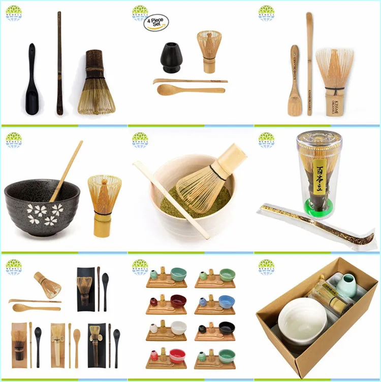 Fashion Design disposable popular matcha set with full prongs