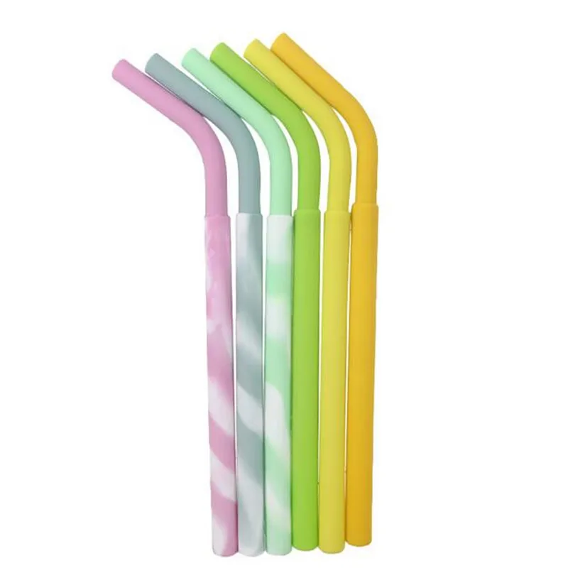 Bpa Free Kids Silicone Bending Straws Custom Silicone Rubber Drinking