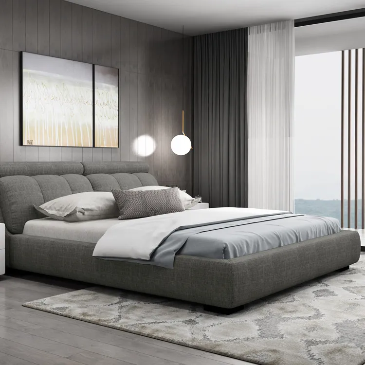 Simple modern double bed with tatami storage bed
