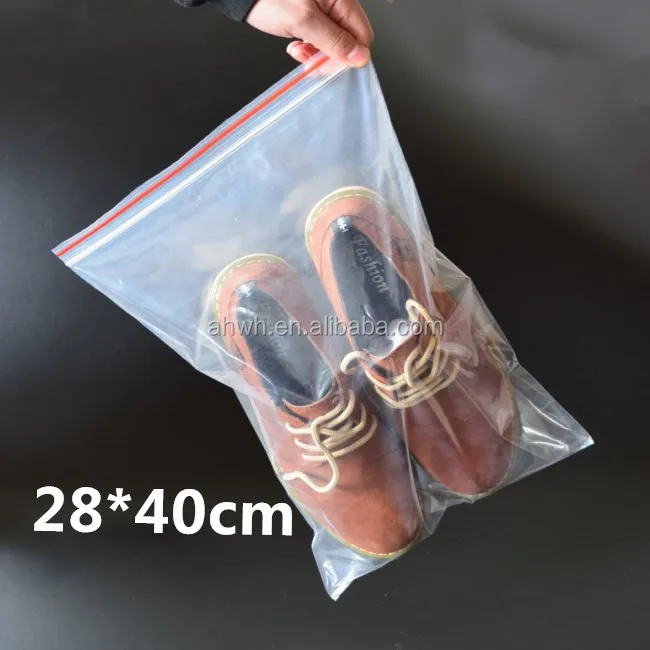 Custom Size Ziplock Plastic Packaging Bags For Shoes Reclosable Bag Garment Zip Lock Film Custom Size Ziplock Plastic Packaging Bags For Shoes Reclosable Bag Garment Zip Lock Film