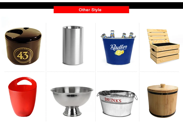 Wholesale Bucket 6 Bottles Beer Champagne Clear Acrylic Drinking