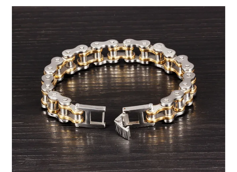 316L Stainless Steel Motorcycle Chain Link  Bicycle Sports Bracelet 