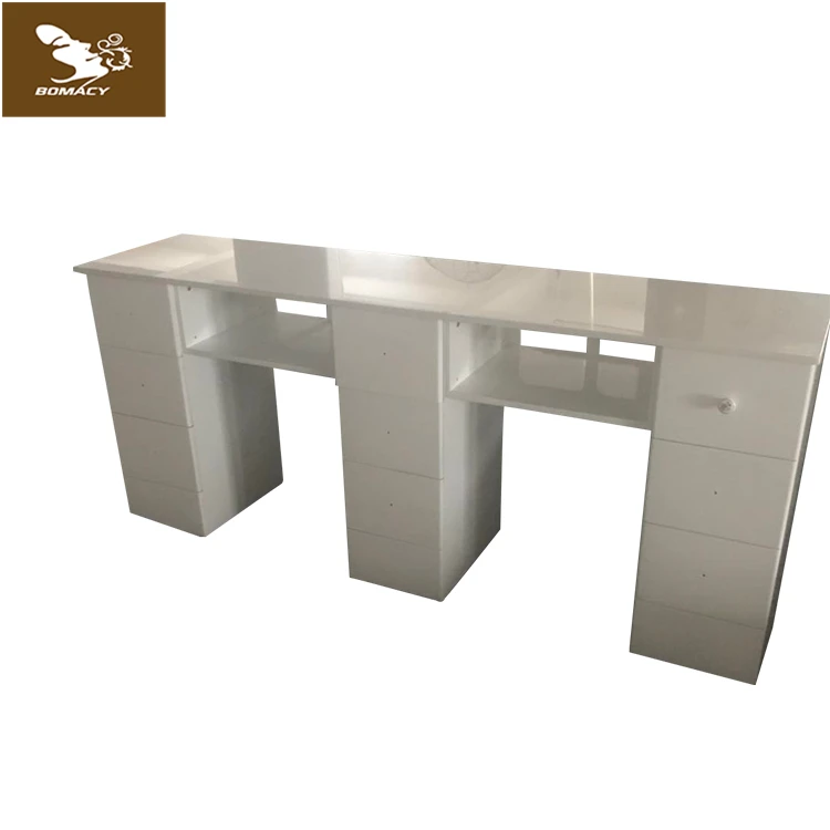 Bomacy Wood Manicure Table Modern Nail Salon Manicure Table Manicure