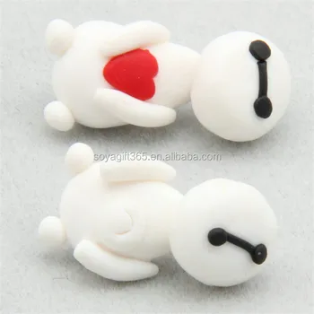 Polymer Clay Stud Earrings Loving Heart White Cute Cartoon Shape Polymer Clay Stud Earrings Loving Heart White Cute Cartoon Shape Earring