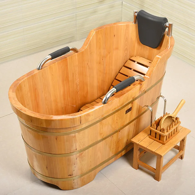 Customized Wooden Portable Bathtub For Adults - Buy Wooden Portable