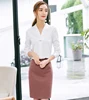 High quality women chiffon skirt pants blouse spring autumn ladies wear office working blouse