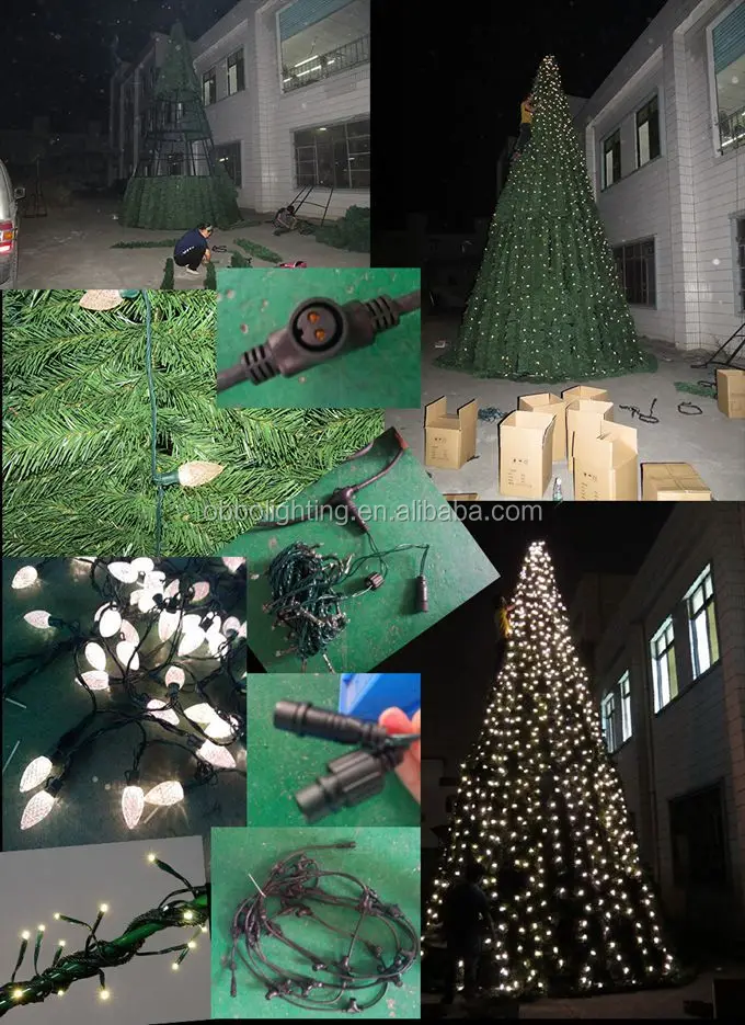 Cone Xmas Tree Large Outdoor Commercial Decorations Uk