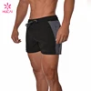 Wholesale 100% Polyester Gym Clothing Dry Fit Running Short Men With Hidden Pocket