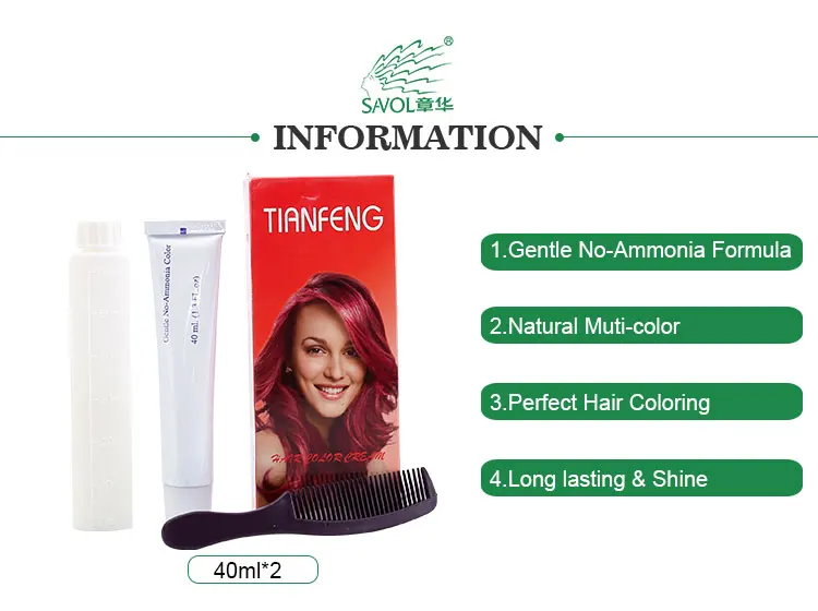 Custom Colors Hair Dye Cream Rose Brown Plum Red Marron Brown