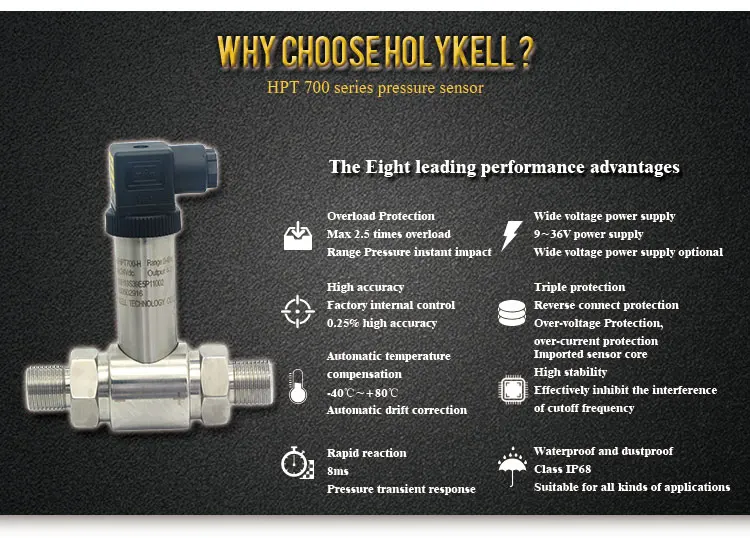 Smart Steam Liquid Absolute Differential Pressure Sensor Transmitter