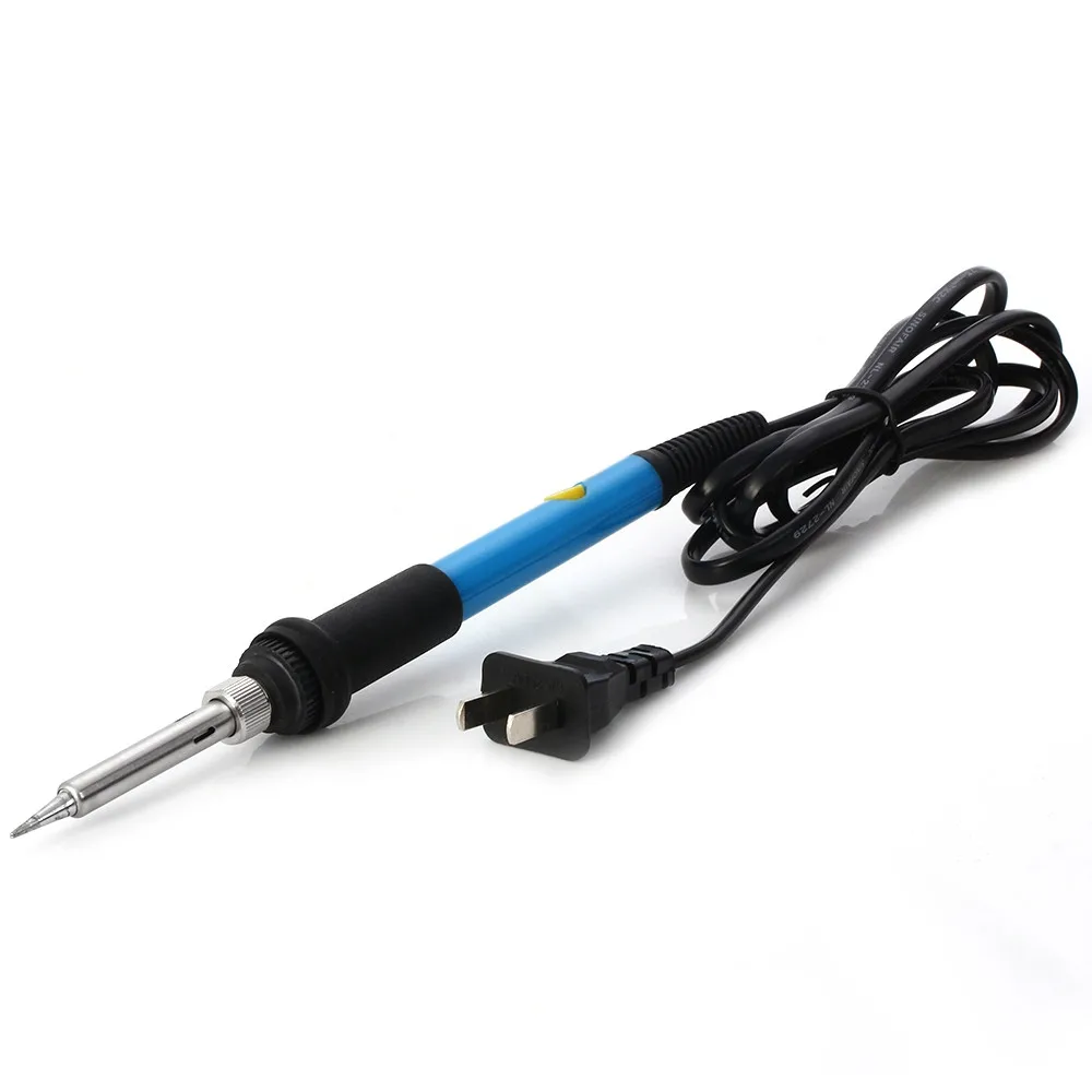 New EU plug 60W 220V Temperature Adjustable Electric Welding Solder Soldering Iron Handle Heat Pencil Tool Kit with 5 Tips
