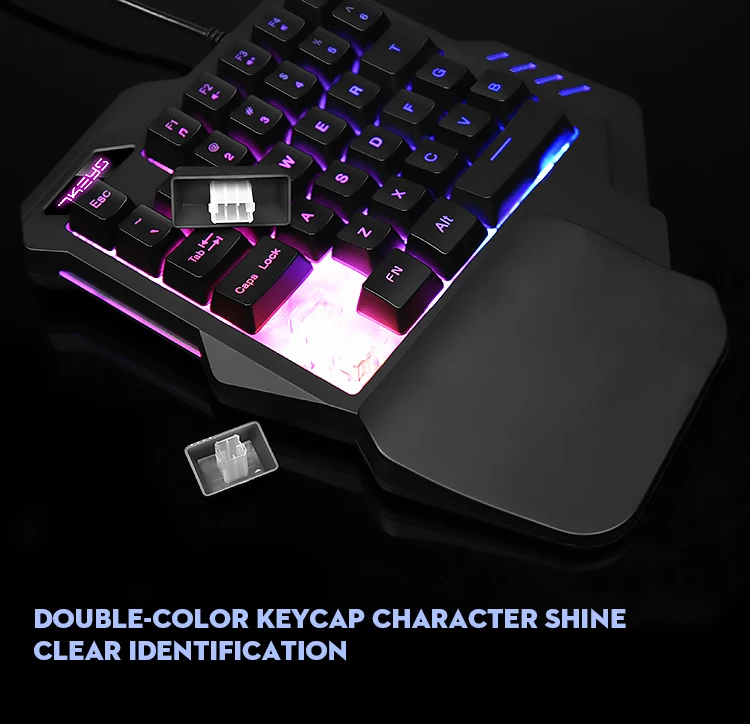 New Style Portable RGB Backlit Usb Mini Mechanical Keyboard, Gaming keyboard for Mobile Gamer